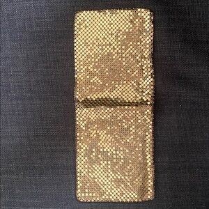 Gold mesh vintage evening mad money wallet